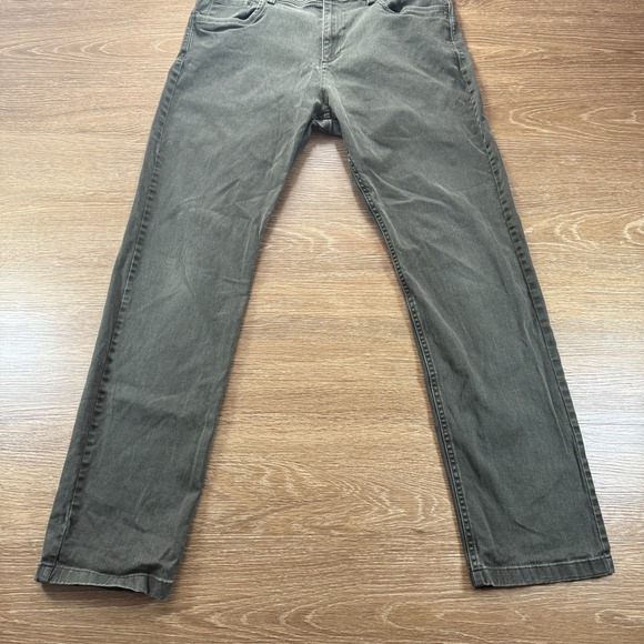 Calvin Klein Men's Pants W34 L32 Olive Green Straight Leg Stretch Casual Cotton - Picture 1 of 11